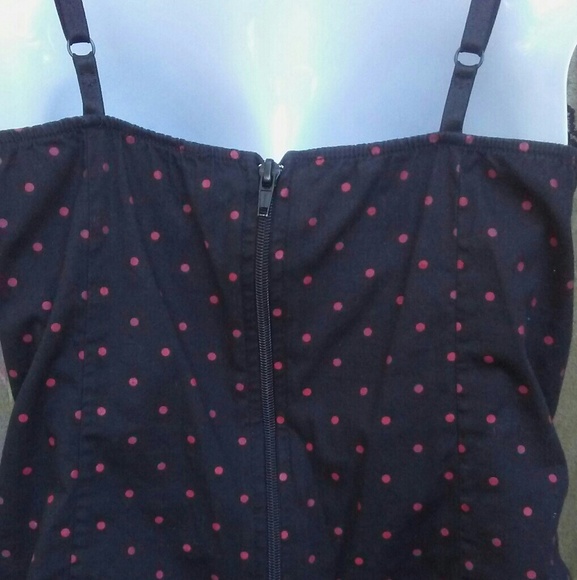♦SOLD♦Vintage MORBID THREADS Polka Dot Gothic Top - Picture 5 of 6